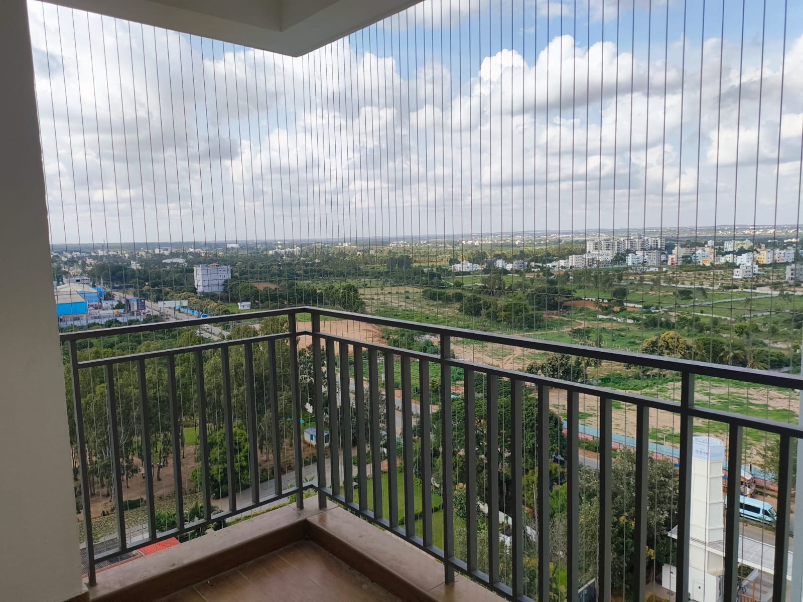 Villa balcony invisible grill installation Coimbatore